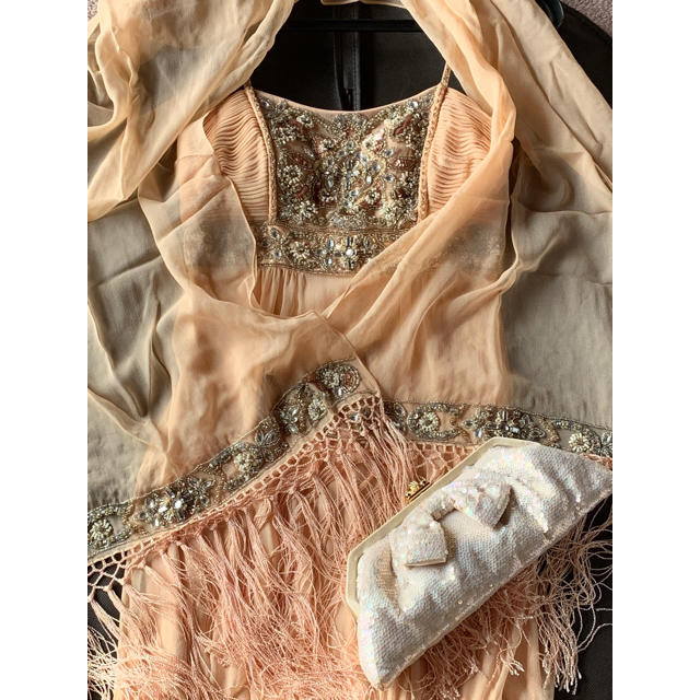 スーウォン  SUE WONG （ドレス&ストールのセット） レディースのフォーマル/ドレス(ミディアムドレス)の商品写真