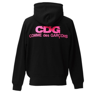コムデギャルソン(COMME des GARCONS)のCDG ロゴ パーカー Mサイズ ピンク コムデギャルソン ギャルソン(パーカー)
