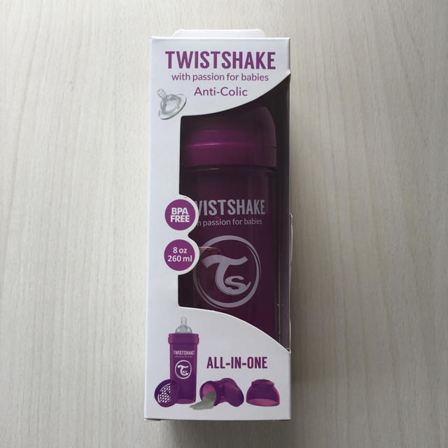 twistshake 哺乳瓶 パープル 260ml キッズ/ベビー/マタニティの授乳/お食事用品(哺乳ビン)の商品写真