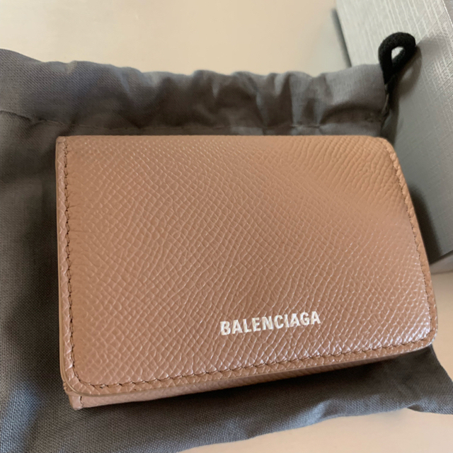 BALENCIAGA バレンシアガ ミニウォレット ヴィル ピンクベージュ