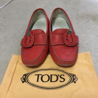 Mi26018 TOD's トッズ サイズ6 ドライビングシューズ ワインレッド