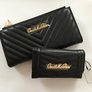 セシルマクビー(CECIL McBEE)の新品 セシルマクビー 長財布&キーケース セット❣️ブラック  黒(財布)