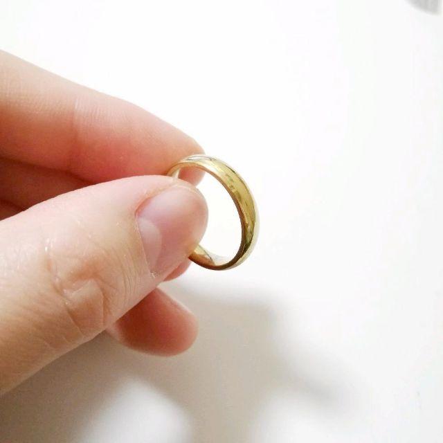 シンプルゴールドリング 4ｍｍ幅 単品 メンズのアクセサリー(リング(指輪))の商品写真