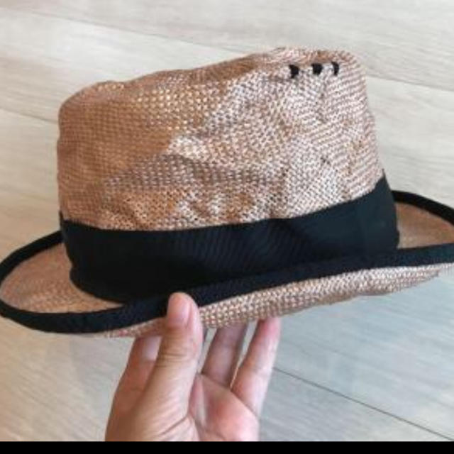 Maison de Reefur(メゾンドリーファー)のMAISON DE REEFUR♡カンカン帽 ブラック レディースの帽子(麦わら帽子/ストローハット)の商品写真