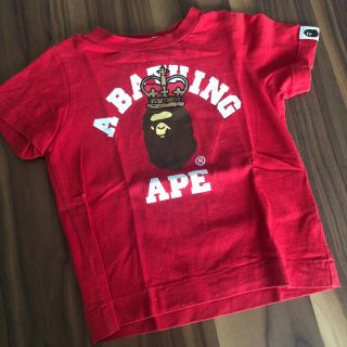 アベイシングエイプ(A BATHING APE)の美品 APE キッズTシャツ 90cm お値下げ中！(Tシャツ/カットソー)