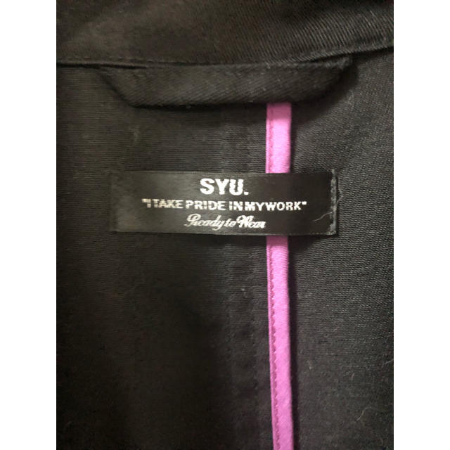 syu homme femm duster coat black メンズのジャケット/アウター(ステンカラーコート)の商品写真