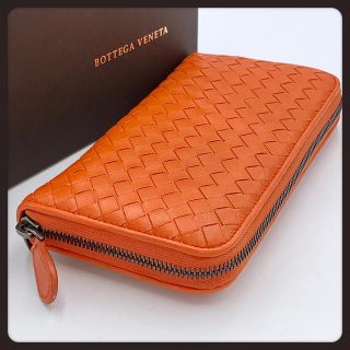 ボッテガヴェネタ(Bottega Veneta)の⭐️新タグ【希少極美品】ボッテガヴェネタ／長財布／ラウンドZIP／オレンジ(財布)