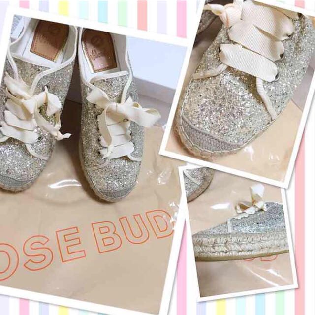ROSE BUD(ローズバッド)のローズバッド♡シルバーエスパドリーユ レディースの靴/シューズ(スニーカー)の商品写真