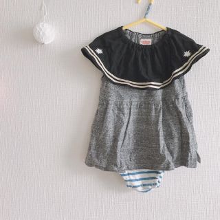 デニムダンガリー(DENIM DUNGAREE)の♡ゆにこ様  専用♡デニム＆ダンガリー セーラー風  ワンピース ロンパース (ロンパース)