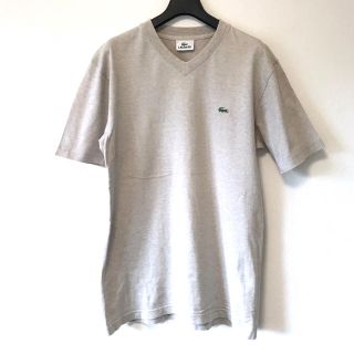 ラコステ(LACOSTE)の定6000円 LACOSTE ラコステ Vネック半袖Tシャツ2 ベージュ(Tシャツ/カットソー(半袖/袖なし))