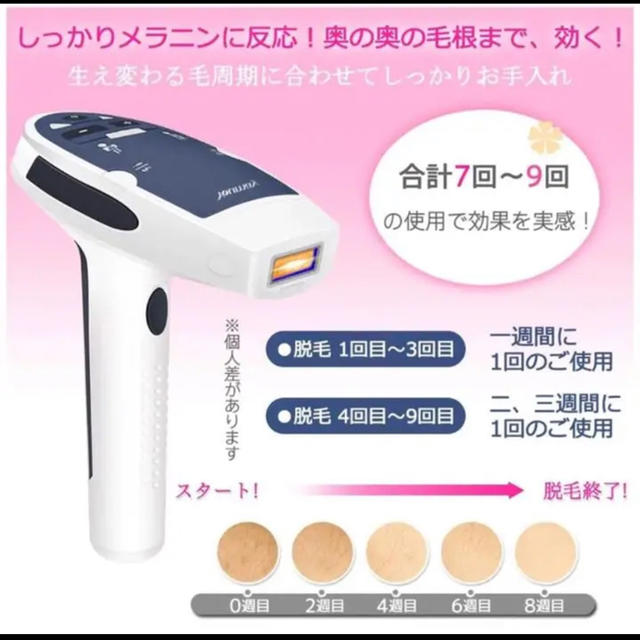 送料無料脱毛器レーザー レディースのレディース その他(その他)の商品写真