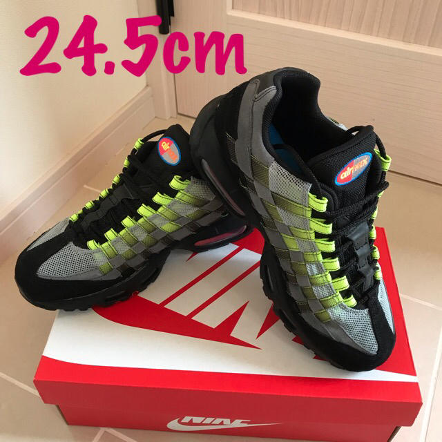 最終値下げ‼️【美品】ナイキ エアマックス95 ウーブン 24.5cm 在庫処分 お値下げしました! nike airmax95 イエローグラデ 24.5cm スニーカー
