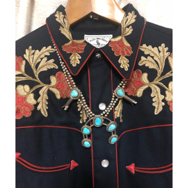 お値下げ‼️navajo ナジャ ナバホ族 スカッシュブロッサム  メンズのアクセサリー(ネックレス)の商品写真