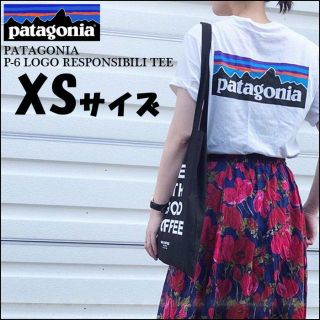 パタゴニア(patagonia)の送料込☆XSサイズ☆パタゴニア P-6 ロゴ レスポンシビリティー 白 Tシャツ(Tシャツ(半袖/袖なし))