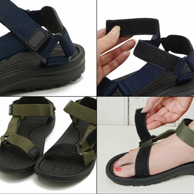 Teva(テバ)の送料無料！teva風スポーツサンダル ブラック 23〜23.5cm レディースの靴/シューズ(サンダル)の商品写真