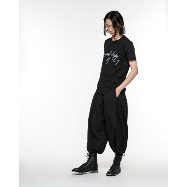 Yohji Yamamoto(ヨウジヤマモト)のGroundY 逆さロゴ Tシャツ ブラック グラウンドワイ Ground Y メンズのトップス(Tシャツ/カットソー(半袖/袖なし))の商品写真