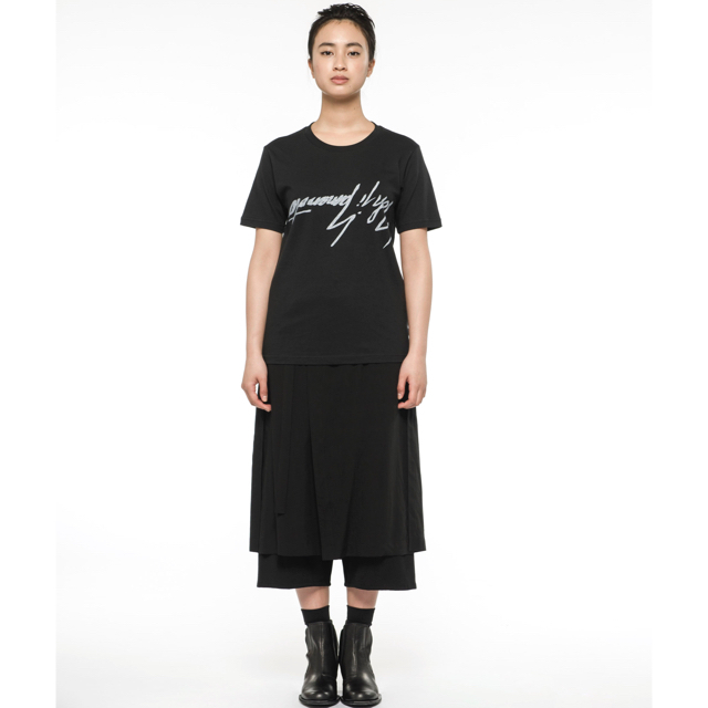 Yohji Yamamoto(ヨウジヤマモト)のGroundY 逆さロゴ Tシャツ ブラック グラウンドワイ Ground Y メンズのトップス(Tシャツ/カットソー(半袖/袖なし))の商品写真