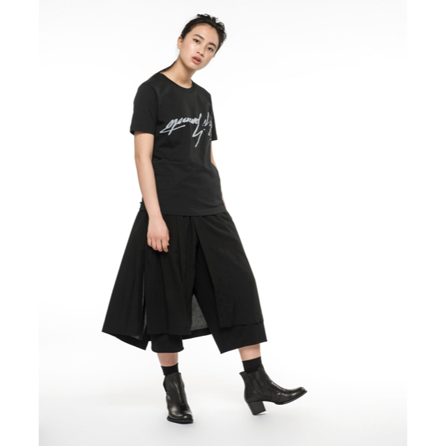 Yohji Yamamoto(ヨウジヤマモト)のGroundY 逆さロゴ Tシャツ ブラック グラウンドワイ Ground Y メンズのトップス(Tシャツ/カットソー(半袖/袖なし))の商品写真