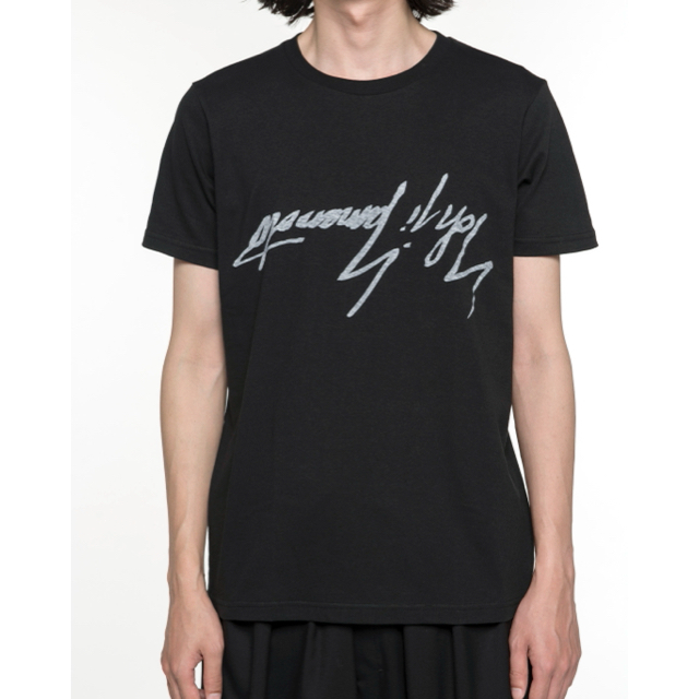 Yohji Yamamoto(ヨウジヤマモト)のGroundY 逆さロゴ Tシャツ ブラック グラウンドワイ Ground Y メンズのトップス(Tシャツ/カットソー(半袖/袖なし))の商品写真