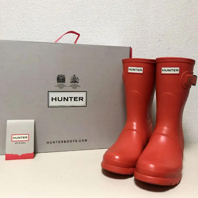 HUNTER(ハンター)の【新品】HUNTER レインブーツ ショート  オレンジ レディースの靴/シューズ(レインブーツ/長靴)の商品写真