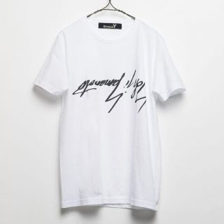 ヨウジヤマモト(Yohji Yamamoto)のGroundY 逆さロゴ Tシャツ ホワイト グラウンドワイ Ground Y(Tシャツ/カットソー(半袖/袖なし))