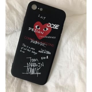 コムデギャルソン(COMME des GARCONS)のギャルソン ❤︎ iphoneケース 7/8 シンプル マット 黒(iPhoneケース)