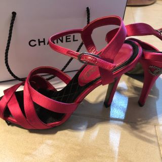 シャネル(CHANEL)のお値下げ❤️美品❤️CHANEL❤️ハイヒール❤️サンダル❤️ピンク(サンダル)