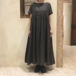 ネストローブ(nest Robe)の【美品】ネストローブ リネンフレンチスリーブ2wayドレス(ロングワンピース/マキシワンピース)