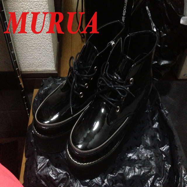 MURUA(ムルーア)の厚底ブーツ ムルーア Lサイズ レディースの靴/シューズ(ブーツ)の商品写真