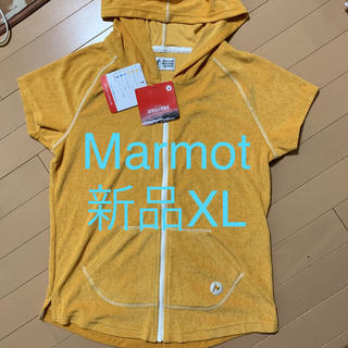 マーモット(MARMOT)の処分価格 新品XL マーモット Marmot タオル素材 フード付き 半袖シャツ(登山用品)
