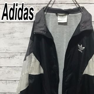 アディダス(adidas)のアディダス 90s ナイロン マルチカラー ビッグサイズ 銀タグ ビンテージ (ナイロンジャケット)