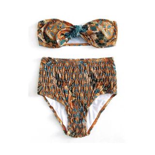 Bandeau High Waist Bikini Set [Lサイズ](水着)