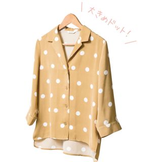 マウジー(moussy)の即完売新品♡MOUSSYポルカドットシャツ♡マウジードットブラウス♡水玉柄(シャツ/ブラウス(長袖/七分))