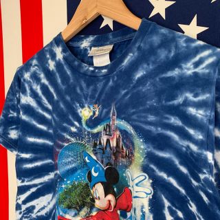 ディズニー(Disney)のUSA古着 ミッキー タイダイ Tシャツ ジュニアXL(その他)