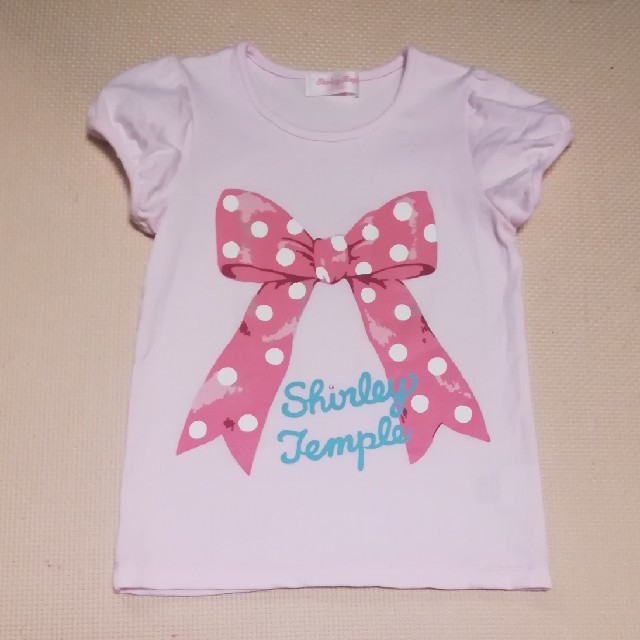 Shirley Temple(シャーリーテンプル)の45th　ドットリボン🎀Tee　110 キッズ/ベビー/マタニティのキッズ服女の子用(90cm~)(Tシャツ/カットソー)の商品写真