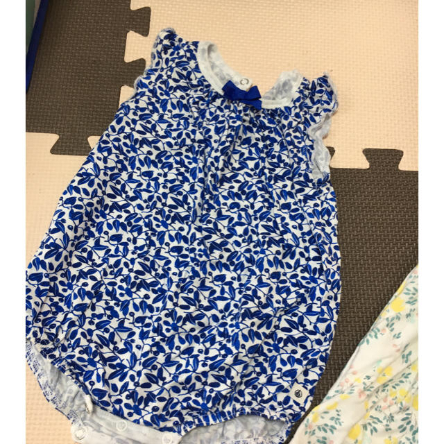 PETIT BATEAU(プチバトー)のプチバトー60 青のみ キッズ/ベビー/マタニティのベビー服(~85cm)(ロンパース)の商品写真