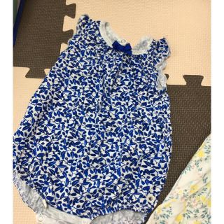 プチバトー(PETIT BATEAU)のプチバトー60 青のみ(ロンパース)