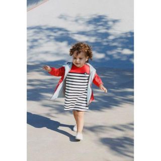 プチバトー(PETIT BATEAU)のmary様専用♡36m プチバトー カラーブロックマリニエールワンピース(ワンピース)