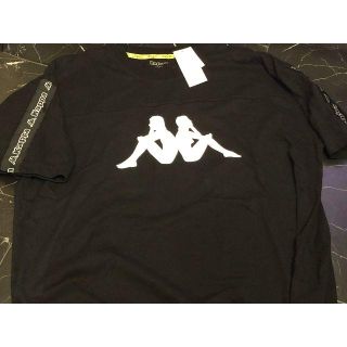 カッパ(Kappa)のしまむら×Kappa ロゴTシャツ ブラック メンズ LL■カッパ(Tシャツ/カットソー(半袖/袖なし))