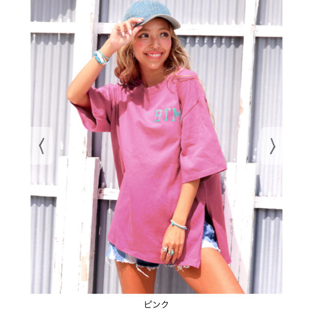 ANAP(アナップ)のネックダメージ BIGTシャツ ネオン レディースのトップス(Tシャツ(半袖/袖なし))の商品写真