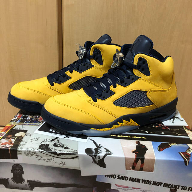 29.0 NIKE AIR JORDAN 5 MICHIGAN靴/シューズ