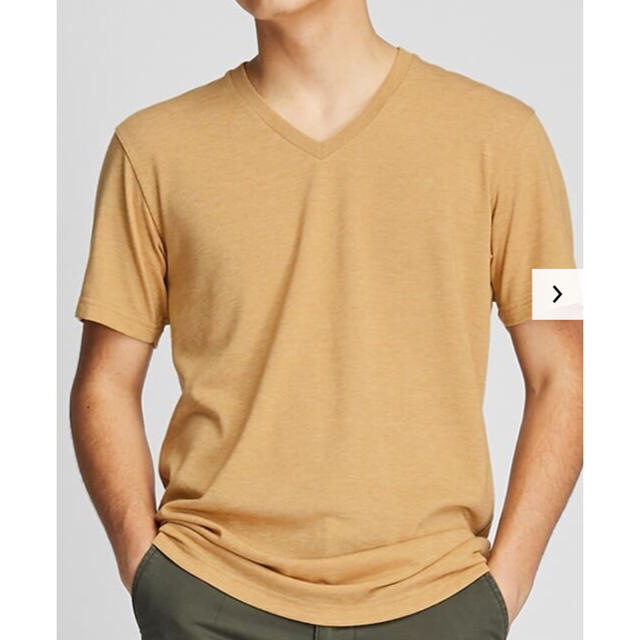 UNIQLO(ユニクロ)のUNIQLO ドライカラーVネックT半袖イエロー 4XL 7/24-8/31 メンズのトップス(Tシャツ/カットソー(半袖/袖なし))の商品写真