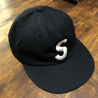 supreme  sロゴ エスロゴ キャップ コーデュラ 18aw 黒 ブラック