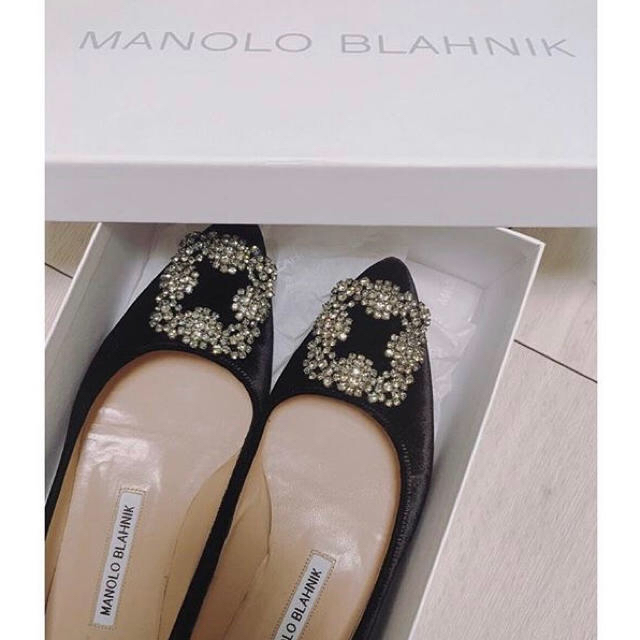 MANOLO BLAHNIK - マノロブラニク ベルベット 36.5センチ ハンギシの