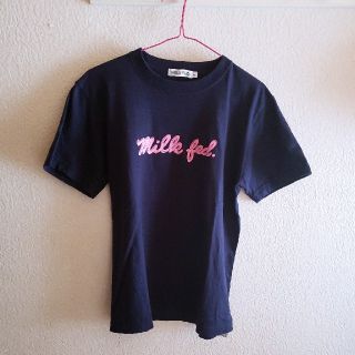 ミルクフェド(MILKFED.)の【M!LKFED.】シンプルロゴTシャツ(ネイビー)(Tシャツ(半袖/袖なし))