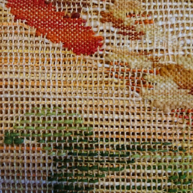 夏帯 羅 花織風 クリームイエロー～オレンジ新古品 レディースの水着/浴衣(帯)の商品写真