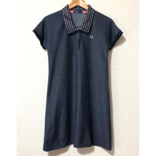 フレッドペリー(FRED PERRY)の【美品】FRED PERRY〈フレッドペリー〉フレンチスリーブ鹿の子ワンピース(ひざ丈ワンピース)