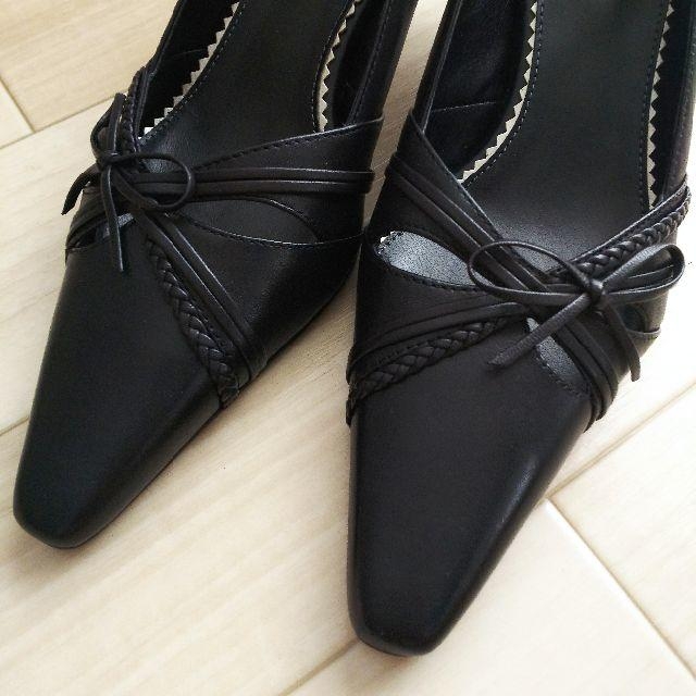Sonia Parenti 本革パンプス 黒 レディースの靴/シューズ(ハイヒール/パンプス)の商品写真
