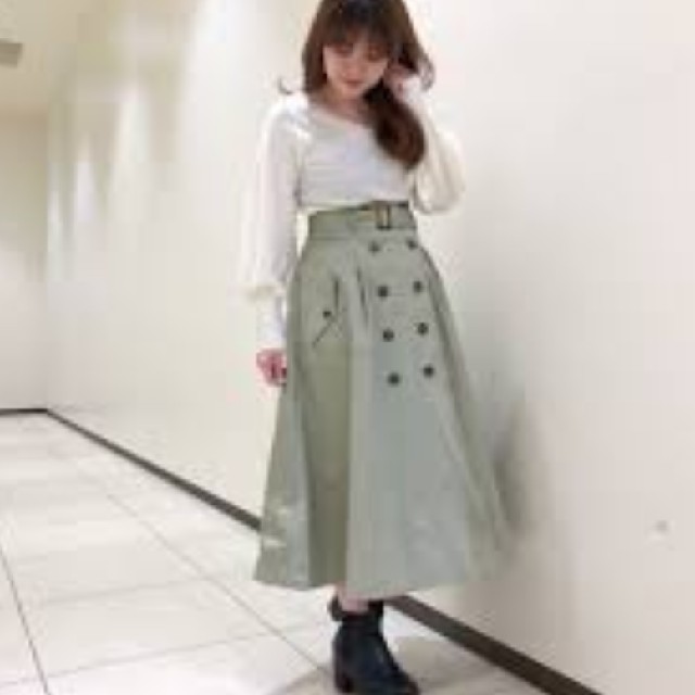 マキシ丈トレンチスカート 2色セット 2