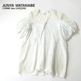 ジュンヤワタナベコムデギャルソン(JUNYA WATANABE COMME des GARCONS)のJUNYA WATANABE コムデギャルソン　ワイドギャザー袖◎レースシャツ(カットソー(半袖/袖なし))